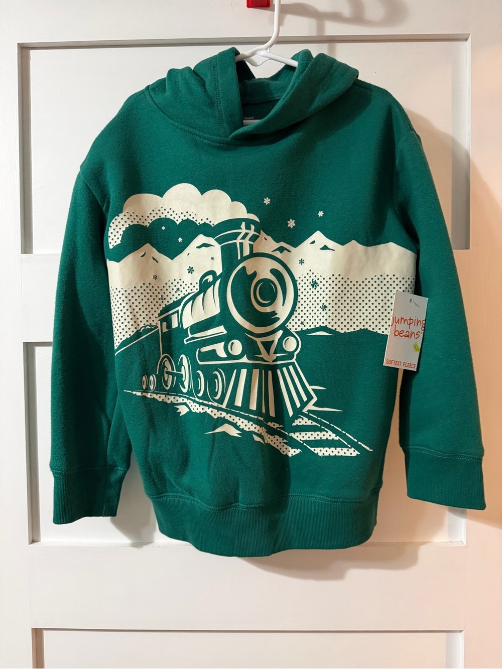 Christmas Train Green Boys Hoodie Polar Express